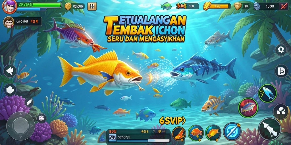 Tampilan gameplay seru Tembak Ikan di 6SVIP.