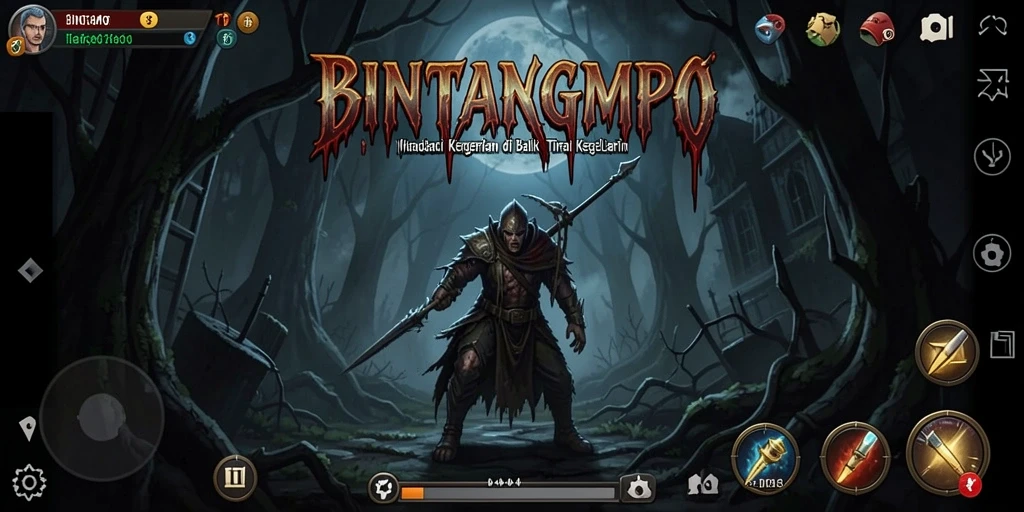 Screenshot gameplay BINTANGMPO yang menegangkan dan mencekam.
