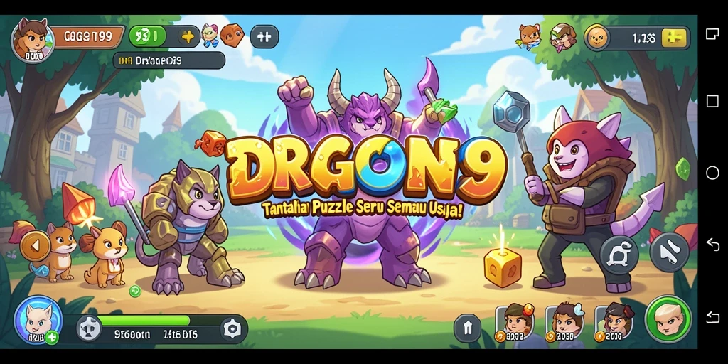 Screenshot DRAGON99 menampilkan gameplay penuh warna dan interaktif.