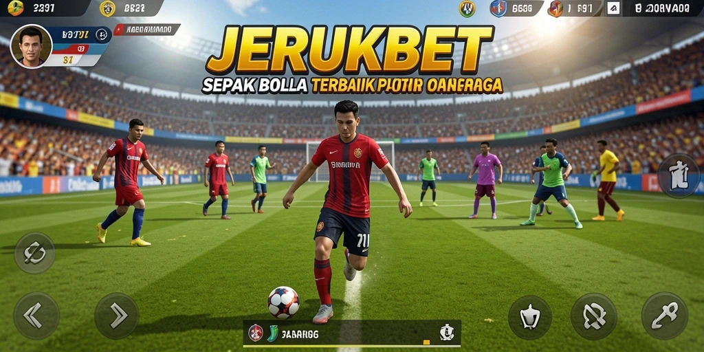 Tampilan gameplay menarik dari JERUKBET dengan aksi sepak bola dinamis.