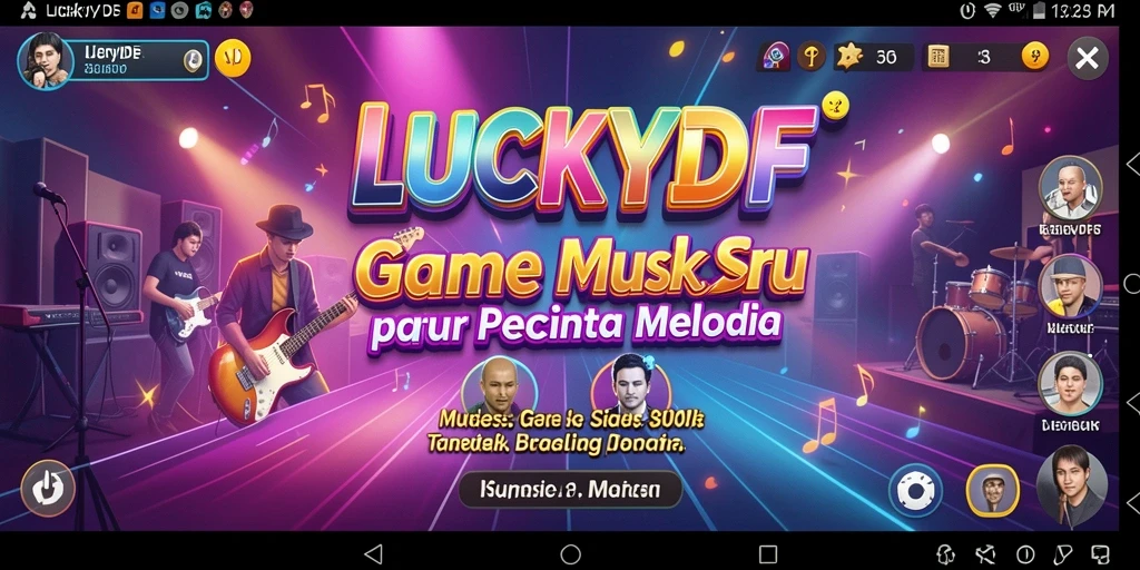 Screenshot utama LUCKYDF menunjukkan pengalaman gameplay yang mengasyikkan dalam musik.