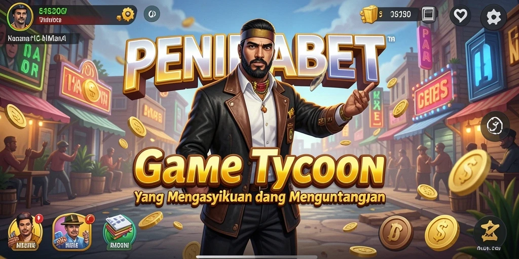 Screenshot gameplay PENIDABET menunjukkan keseruan dan strategi dalam mengelola bisnis.