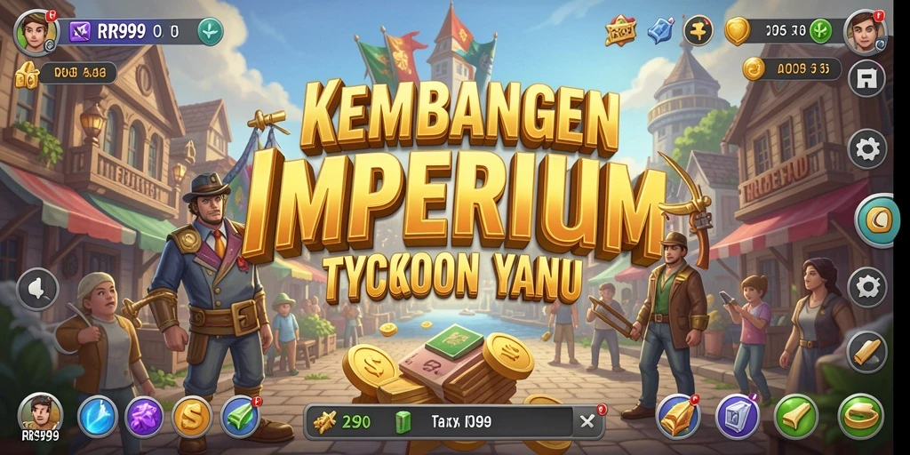 Screenshot gameplay RR999 menampilkan aksi seru dalam membangun bisnis Tycoon.