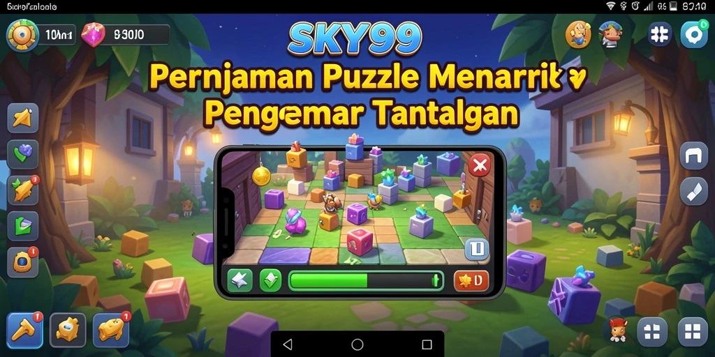 Tampilan gameplay puzzle SKY99 yang menyenangkan dan menantang.